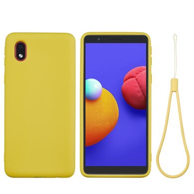 Защитный чехол Deexe Silicone Case для Samsung Galaxy A01 Core (A013) - Yellow