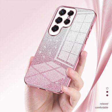 Защитный чехол Deexe Sparkles Cover для Samsung Galaxy S23 Ultra (S918) - Pink