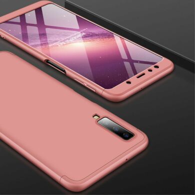 Защитный чехол GKK Double Dip Case для Samsung Galaxy A7 2018 (A750) - Rose Gold
