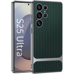 Защитный чехол GKK Woven Pattern для Samsung Galaxy S25 Ultra (S938) - Green