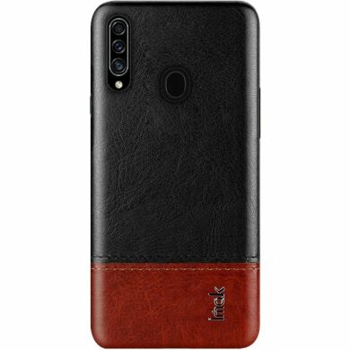 Защитный чехол IMAK Leather Series для Samsung Galaxy A20s (A207) - Black / Brown