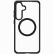 Защитный чехол ItSkins Hybrid R Solid with MagSafe для Samsung Galaxy S24 Plus (S926) SGKP-HRSMA-PBTR - Transparent / Black. Фото 2 из 8