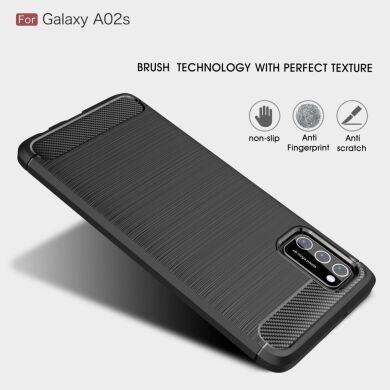 Защитный чехол UniCase Carbon для Samsung Galaxy A02s (A025) - Red