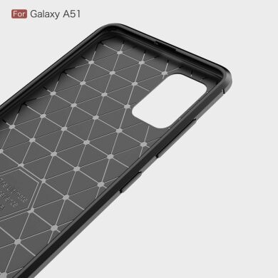 Захисний чохол UniCase Carbon для Samsung Galaxy A51 (A515) - Red