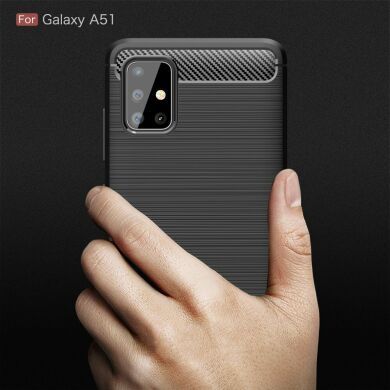 Захисний чохол UniCase Carbon для Samsung Galaxy A51 (A515) - Dark Blue