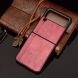 Защитный чехол UniCase Leather Series (FF) для Samsung Galaxy Flip 3 - Red. Фото 4 из 5