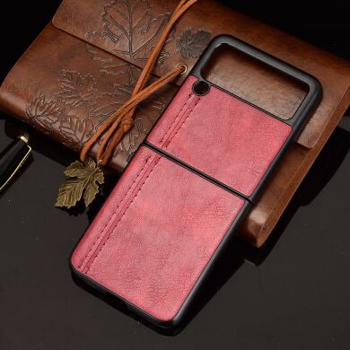 Защитный чехол UniCase Leather Series (FF) для Samsung Galaxy Flip 3 - Red