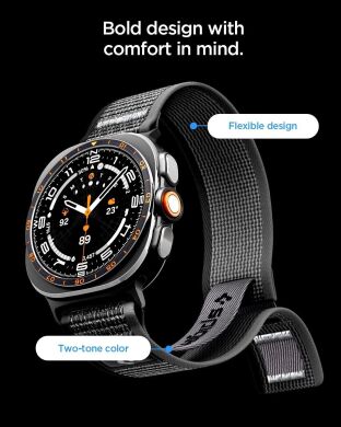 Ремінець Spigen Athlex Air для Samsung Galaxy Watch Ultra 2 / Ultra / Ultra (2025) AMP11614 - Black / Grey