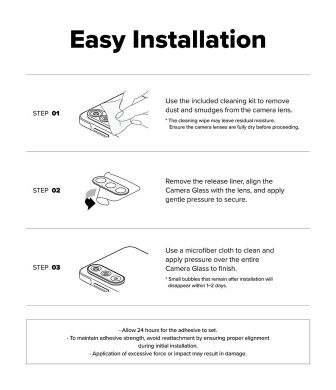 Комплект захисних стекол Ringke Camera Protector Glass для Samsung Galaxy A37 (A376) / Galaxy A57 (A576) 8800328818200 - Black