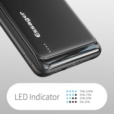 Внешний аккумулятор ESSAGER Portable Power Bank (10000mAh) - Black