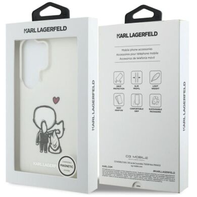 Защитный чехол Karl Lagerfeld IML Karl&Choupette MagSafe для Samsung Galaxy S26 Ultra (KLHMS26L6HKCBHH) - Clear