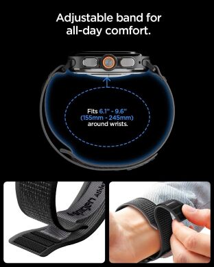 Ремінець Spigen Athlex Air для Samsung Galaxy Watch Ultra 2 / Ultra / Ultra (2025) AMP11614 - Black / Grey