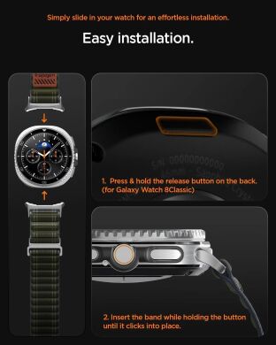 Ремешок Spigen (SGP) WBF0 для Samsung Galaxy Watch 8 (40/44mm) / 8 Classic (AMP10153) - Black