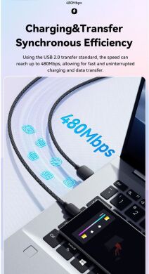 Кабель ESSAGER Breeze USB to Type-C (100W, 1m) EXC7A-WL02-P - White