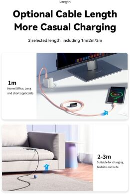 Кабель ESSAGER Breeze USB to Type-C (100W, 1m) EXC7A-WL02-P - White