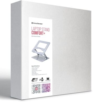Підставка для ноутбуку ArmorStandart Comfort+ H32 - Aluminum Silver