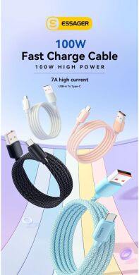 Кабель ESSAGER Breeze USB to Type-C (100W, 1m) EXC7A-WL02-P - White