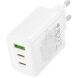 Сетевое зарядное устройство BOROFONE BN32 65W (2Type-C + USB) - White. Фото 5 из 9