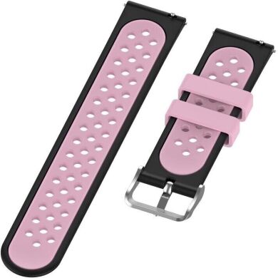 Ремінець Deexe Dot Color для годинників з шириною кріплення 18 мм - Black / Pink