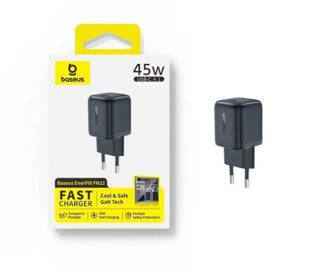 Мережевий зарядний пристрій Baseus EnerFill FN22 45W (Type-C) E0123300 - Black