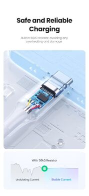 Кабель UGREEN US287 USB to Type-C (3A, 0.5m) 60120 - White