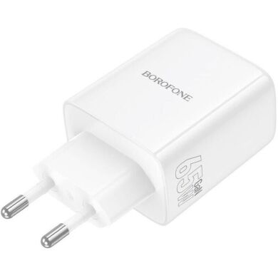 Сетевое зарядное устройство BOROFONE BN32 65W (2Type-C + USB) - White