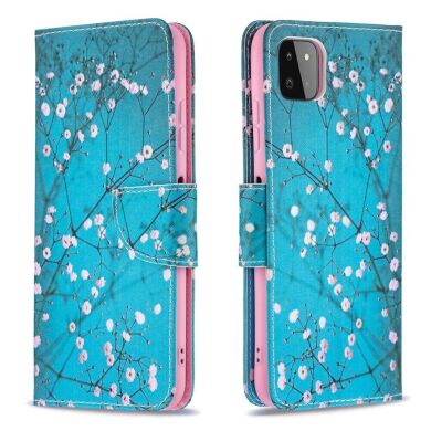 Чехол-книжка Deexe Color Wallet для Samsung Galaxy A22 5G (A226) - Plum Blossom