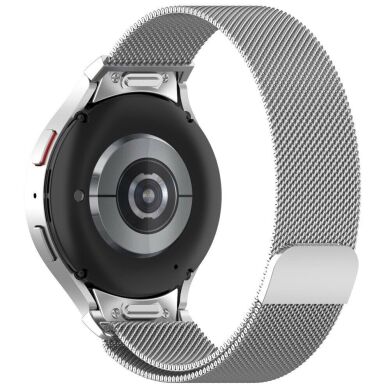 Ремінець Deexe Milanese QuickFit для Samsung Galaxy Watch 4 / 4 Classic / 5 / 5 Pro / 6 / 6 Classic - Silver