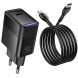 Сетевое зарядное устройство Hoco CS113A Lounge PD40W (Type-C) + кабель Type-C to Type-C - Black. Фото 4 из 5