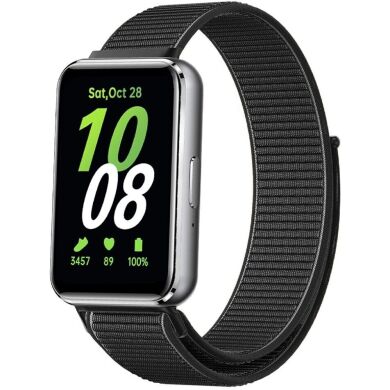 Ремешок Deexe Nylon Loop для Samsung Galaxy Fit 3 - Black