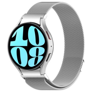 Ремінець Deexe Milanese QuickFit для Samsung Galaxy Watch 4 / 4 Classic / 5 / 5 Pro / 6 / 6 Classic - Silver