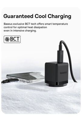 Сетевое зарядное устройство Baseus Palm 1C (20W) + кабель Type-C to Type-C (P10111602113-01) - Black