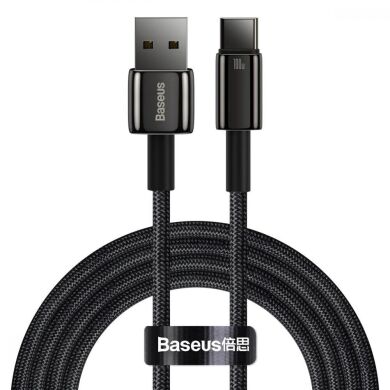 Кабель Baseus Tungsten Gold USB to Type-C (100W, 2m) CAWJ000101 - Black