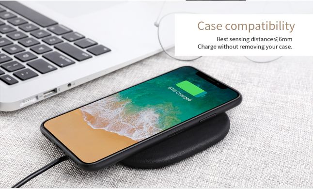 Беспроводное зарядное устройство NILLKIN MC022 LED Light Qi Fast Wireless Charger - Black