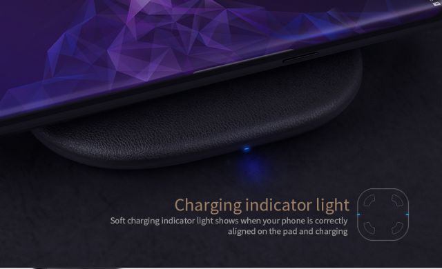 Беспроводное зарядное устройство NILLKIN MC022 LED Light Qi Fast Wireless Charger - Black