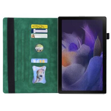 Чехол Deexe Business Style для Samsung Galaxy Tab A9 / Tab A11 (Х130/135/X110/115) - Green