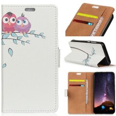 Чехол Deexe Life Style Wallet для Samsung Galaxy J2 Core (J260) - Two Owls on the Branch