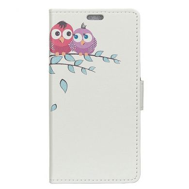 Чохол Deexe Life Style Wallet для Samsung Galaxy J2 Core (J260), Two Owls on the Branch