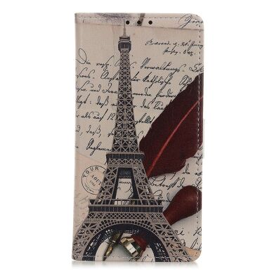 Чохол Deexe Life Style Wallet для Samsung Galaxy M51 (M515) - Eiffel Tower and Letters