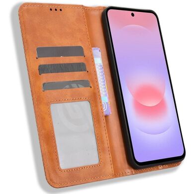 Чехол Deexe Retro Style для Samsung Galaxy A37 (A376) - Brown