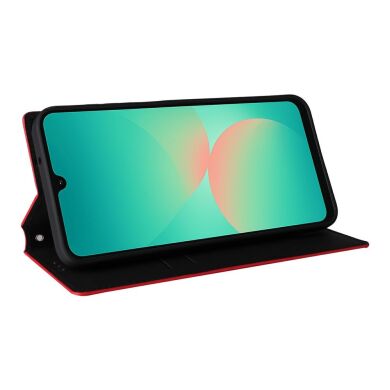 Чехол Deexe Rhombus Book для Samsung Galaxy A27 (A276) - Red