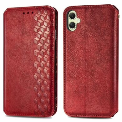 Чехол Deexe Rhombus Wallet для Samsung Galaxy A06 (A065) - Red