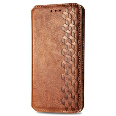 Чехол Deexe Rhombus Wallet для Samsung Galaxy A13 5G (A136) / A04s (A047) - Brown