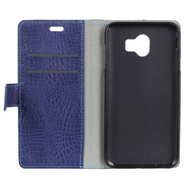 Чехол для Deexe Crocodile Style для Samsung Galaxy J4 2018 (J400) - Blue