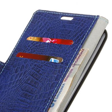 Чехол для Deexe Crocodile Style для Samsung Galaxy J4 2018 (J400) - Blue