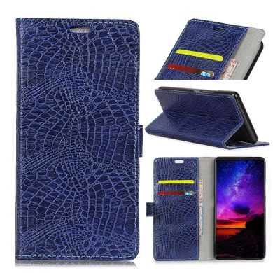 Чехол для Deexe Crocodile Style для Samsung Galaxy J4 2018 (J400) - Blue