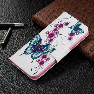 Чохол-книжка Deexe Color Wallet для Samsung Galaxy A01 (A015) - Butterfly and Flowers