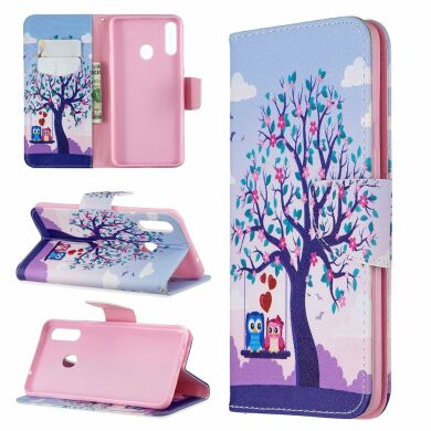 Чехол-книжка Deexe Color Wallet для Samsung Galaxy A20s (A207) - Tree and Owls