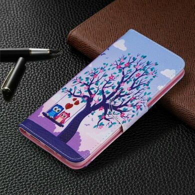 Чехол-книжка Deexe Color Wallet для Samsung Galaxy A20s (A207) - Tree and Owls