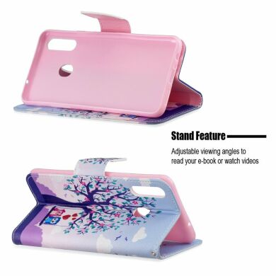Чехол-книжка Deexe Color Wallet для Samsung Galaxy A20s (A207) - Tree and Owls
